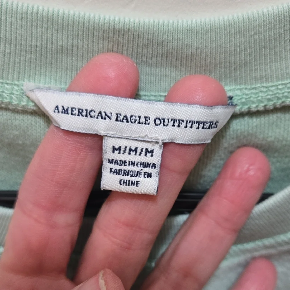 3/$10 American Eagle Outfitters Mint Crewneck Sweater - Picture 2 of 7